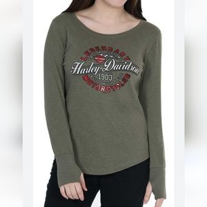 Harley-Davidson Women's Podium Foiled Long Sleeve T-shirt